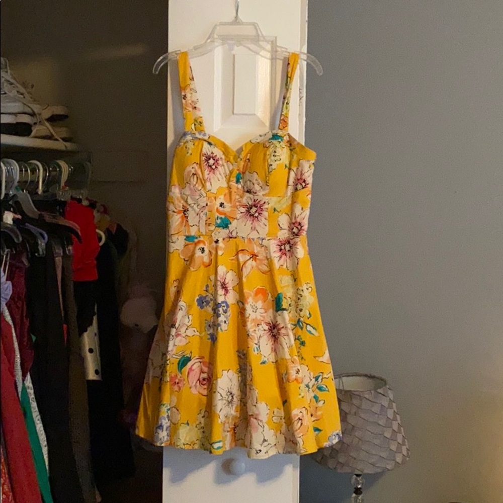 Yellow Floral Dress From Charlotte Russe